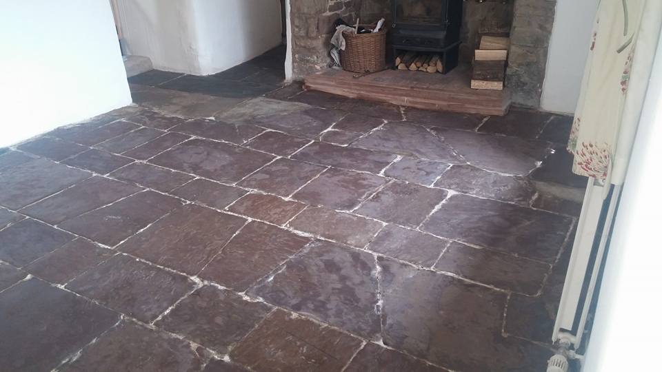 Limestone Flagstone South Molton after cleaning