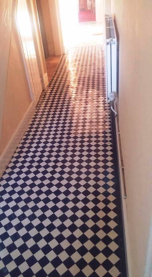 Mid Victorian Tiled Farmhouse Hallway Clyst Hydon After Cleaning