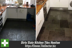 Deep Clean and Seal for Dirty Slate Kitchen Tiles in Honiton