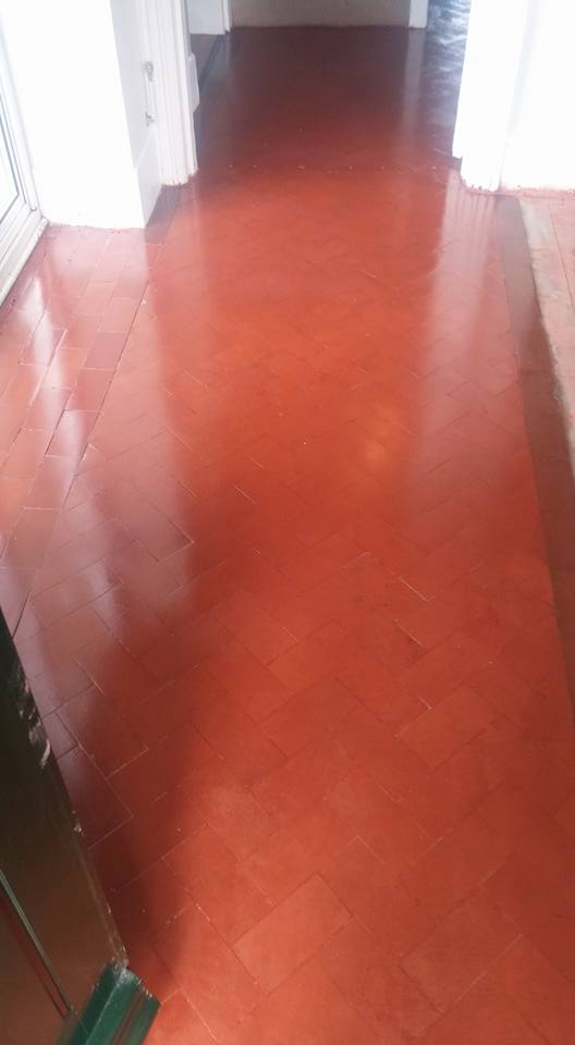 Edwardian Hallway Tiles Herringbone Pattern Colyton After