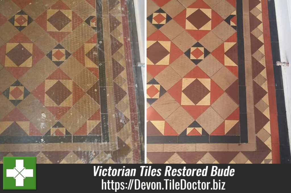 Original Victorian Tiles Restored at B&B in Bude