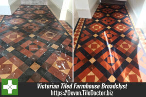 Victorian Tiled Farmhouse Hallway Deep Cleaned in Broadclyst