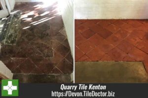 Quarry Tiled Lobby Before After Renovation Kenton Devon